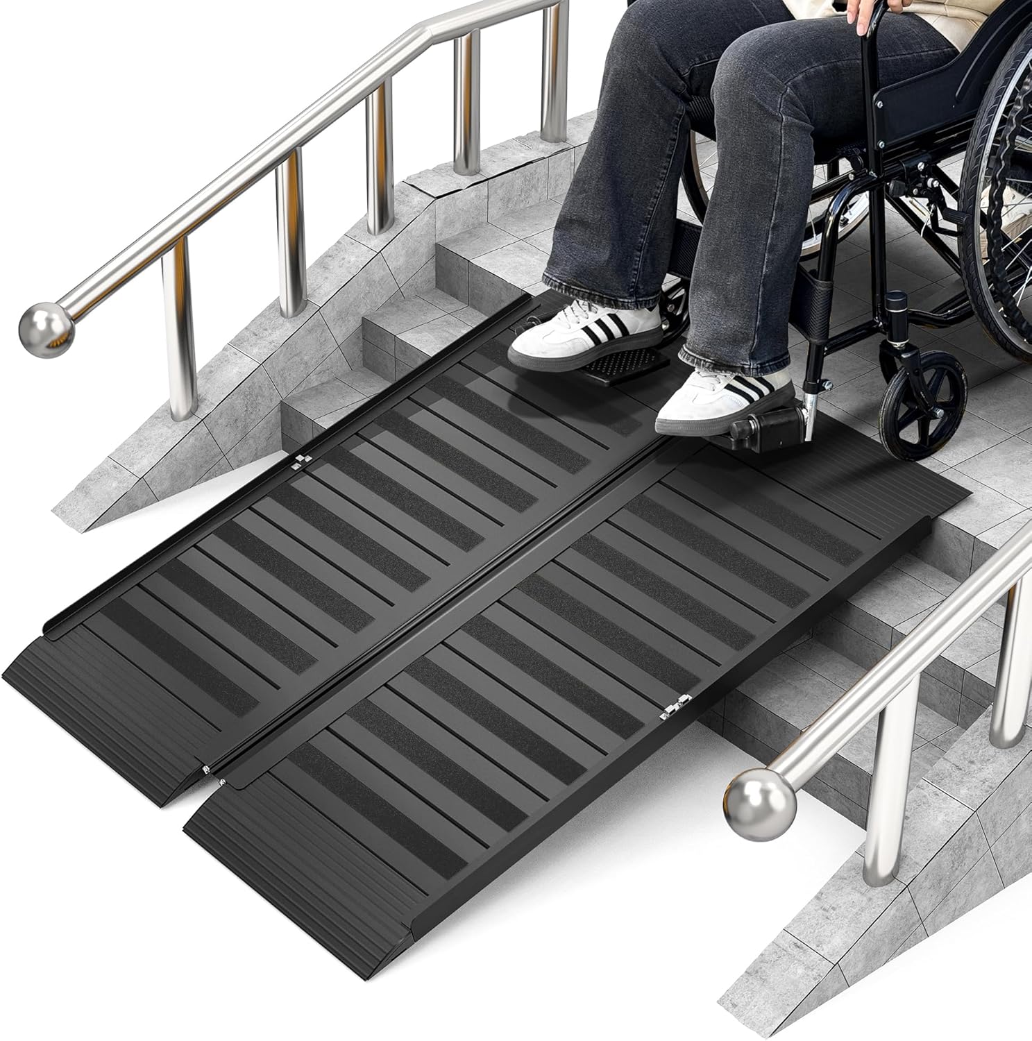 3FT Portable Wheelchair Ramp for Home and Vehicle Use