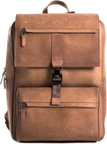 VELEZ Brown Leather Backpack for 17 in Laptop - Handmade Classic