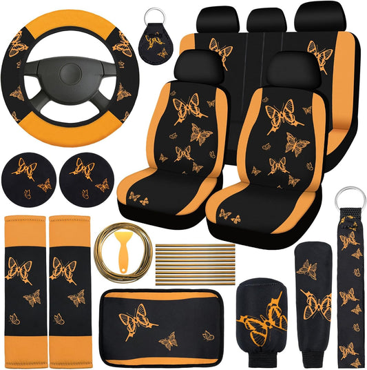 BBTO Butterfly Car Seat Full Set for Women with Accessories