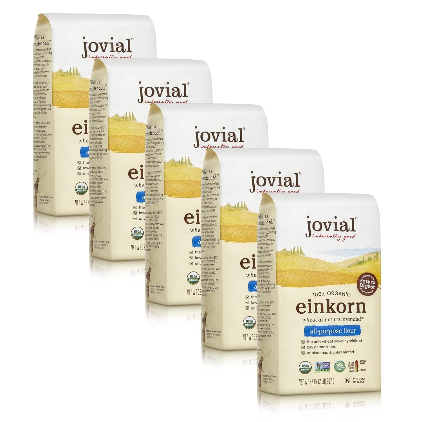 Jovial Organic Einkorn Unbleached All Purpose Flour for Baking