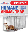 Heavy Duty Catch Release Medium Live Humane Animal Cage Trap - Durable