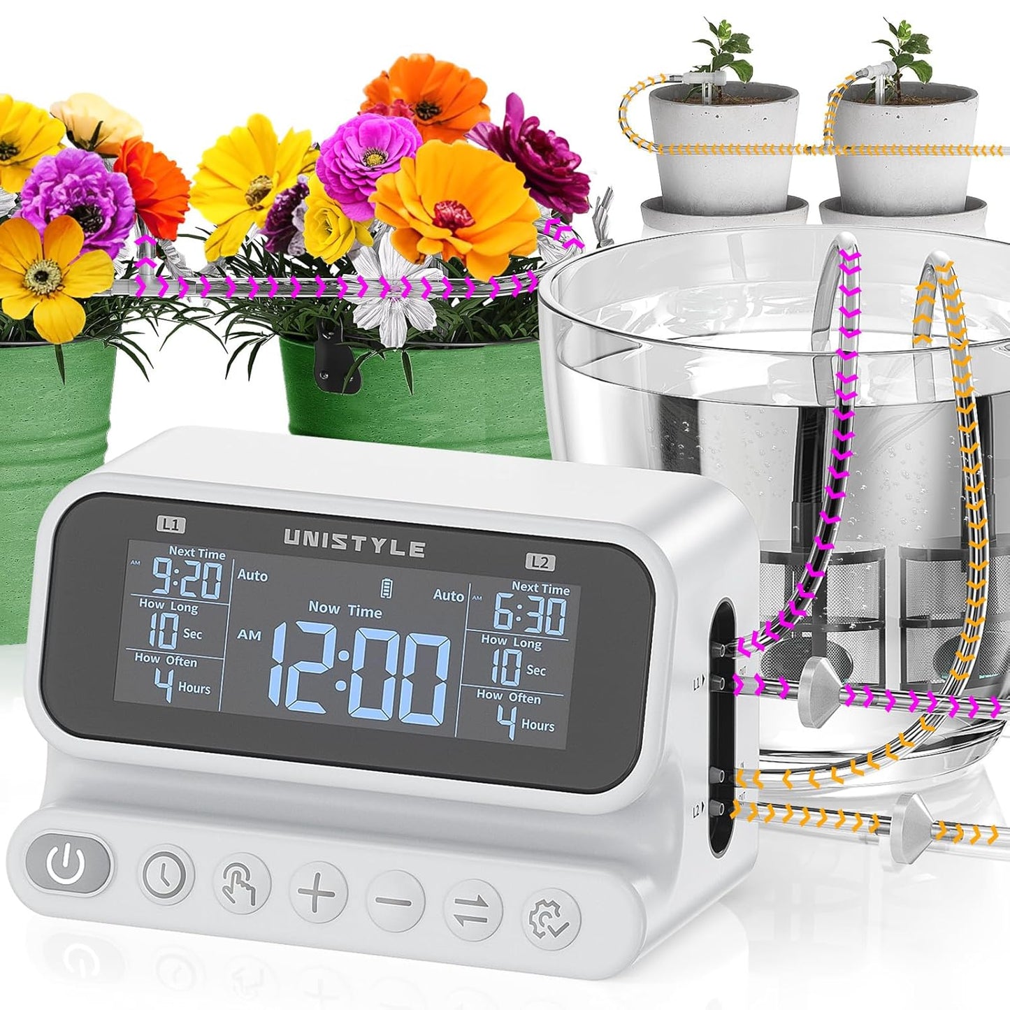 2026 Upgrade 2 Zone Automatic Plant Waterer for Indoor Plants