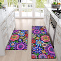Boho Kitchen Rugs Set 3-Piece Floral Anti-Fatigue Mats - Comfortable