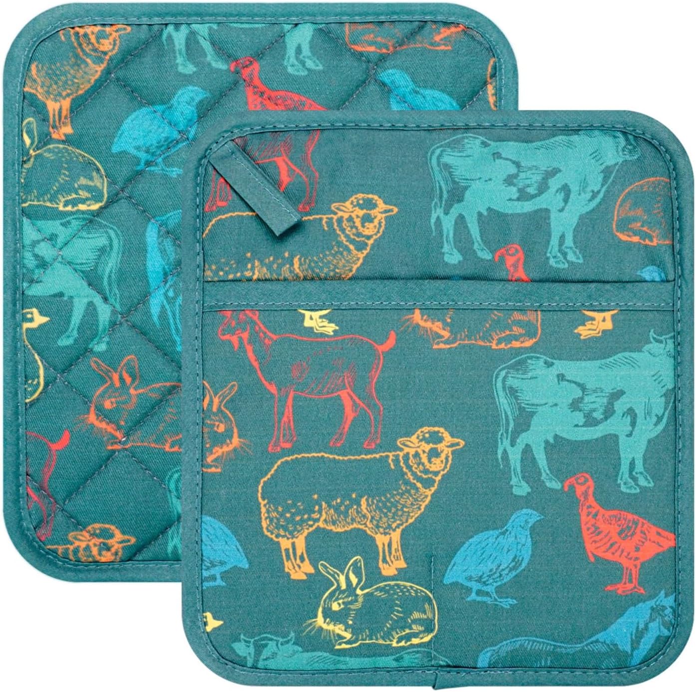 Farm Cattle Heat Resistant Pot Holders - Set of 2