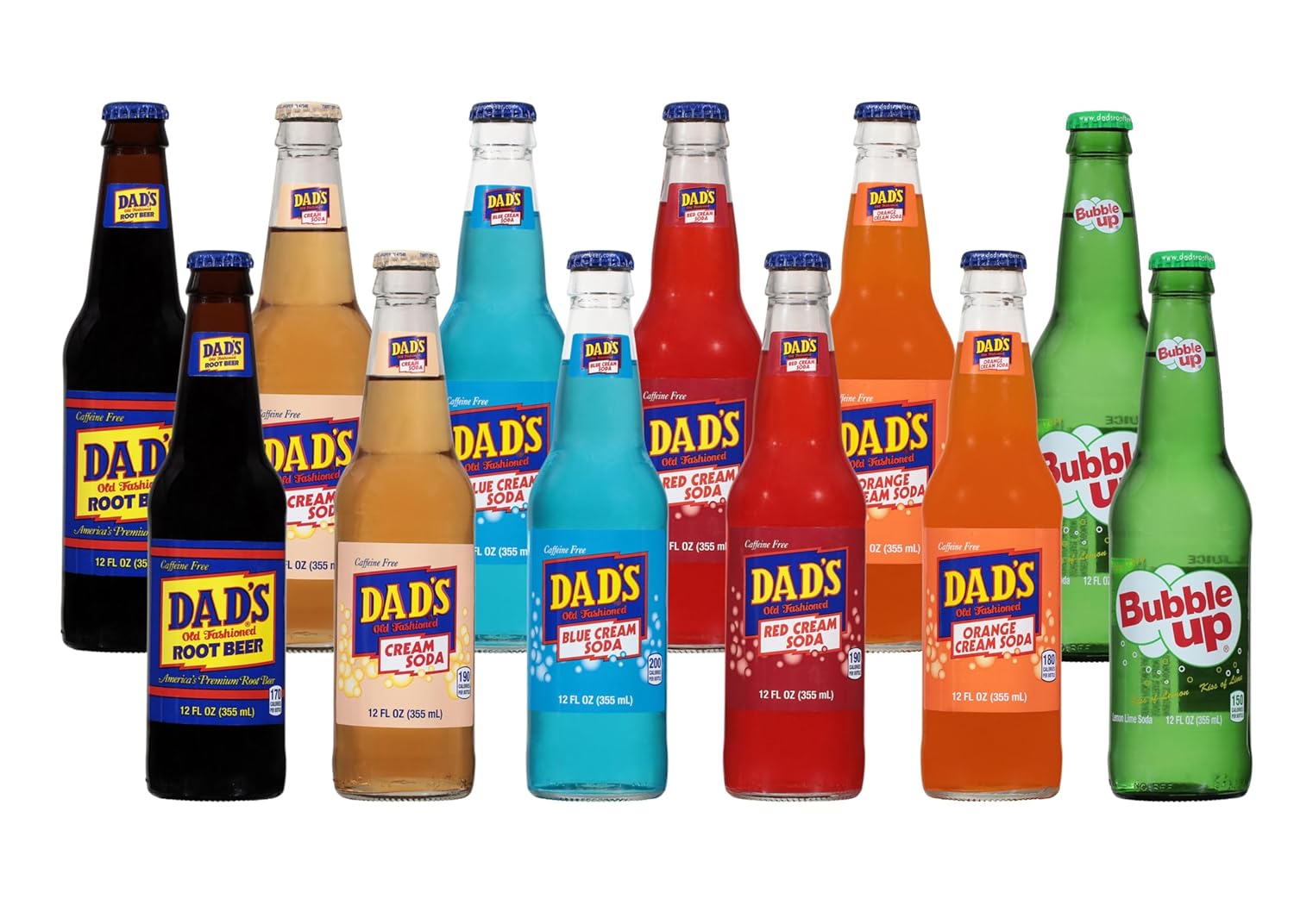 Dad's Old Fashioned Soda Variety Pack 12 Glass Bottles 12 oz