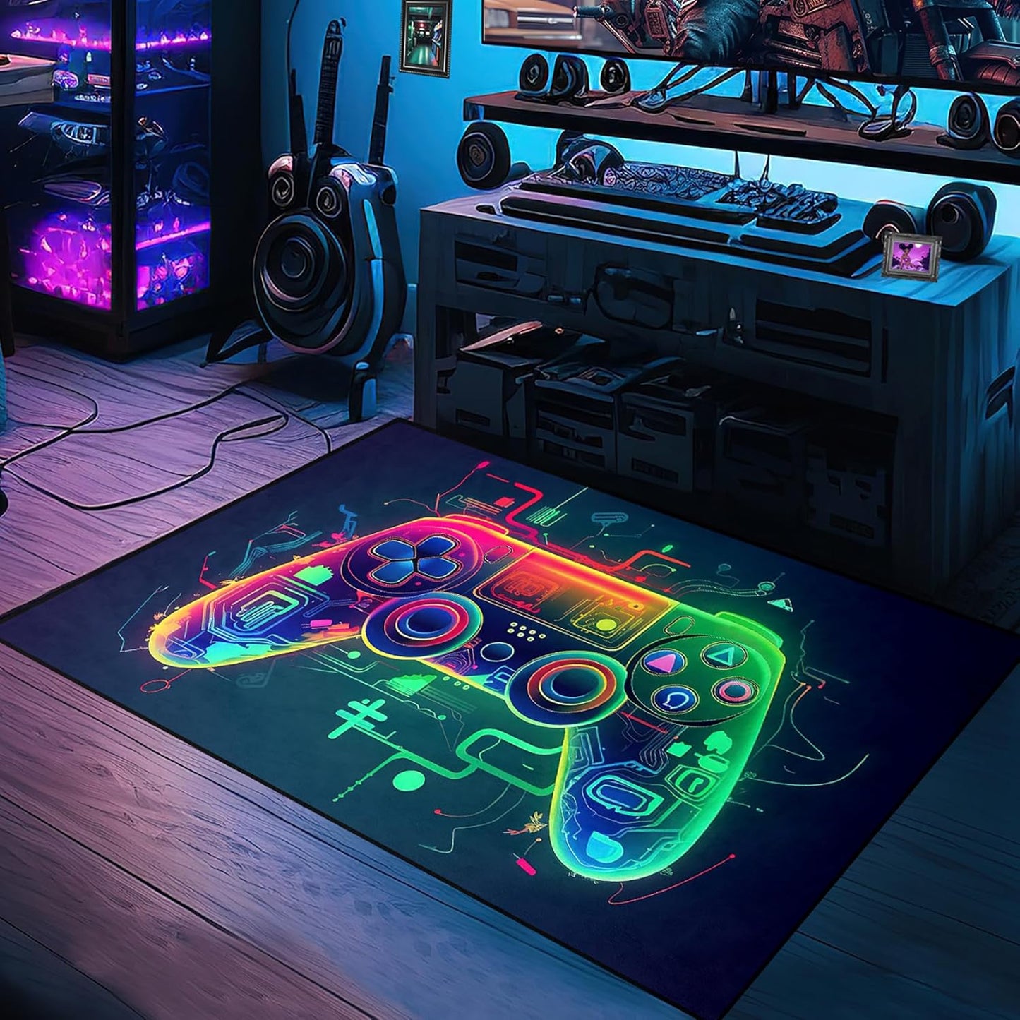 Kids Gamepad Gamer Rug for Playroom Fun!