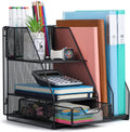 Desk Organizer File Organizer with 2-Tier Tray and Drawer - Space