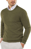 Men's Crew Neck Sweater Slim Fit Lightweight Pullover - Timeless Style