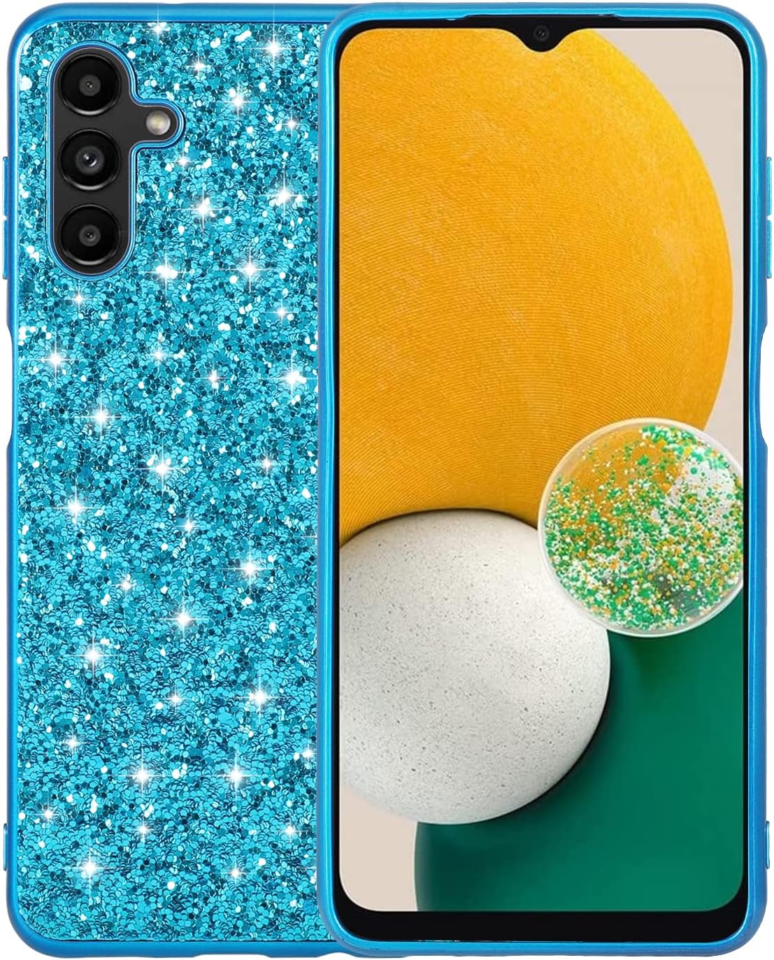 Bling Rhinestone Bark A14 Phone Case - Sparkle in Style! - Blue