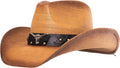 grinderPUNCH Western Outback Cowboy Hat - Classic Straw Western Style