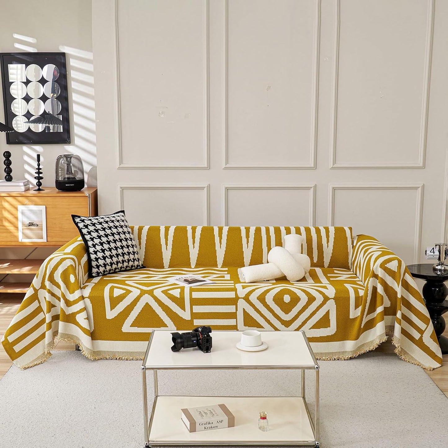 VClife Couch Cover for Sectional Sofa, Pet Friendly Mustard Yellow