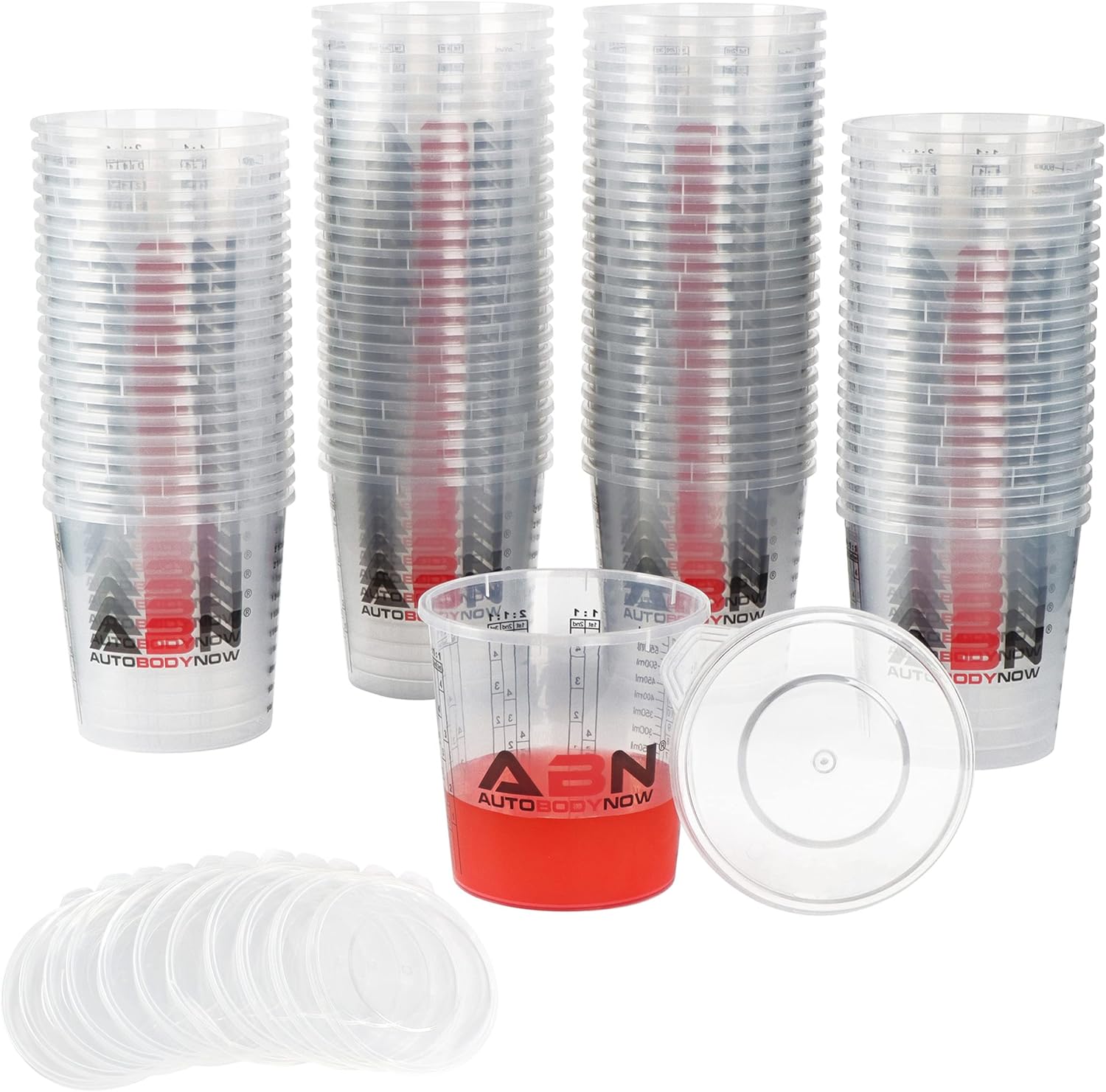 ABN Automotive Paint Mixing Cups - 100 Pack for Accurate Mixing