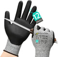 DULFINE A3 Cut Resistant Work Gloves for Men Women - Durable Foam