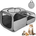 Large Outdoor Cat Playpen Foldable 2-in-1 Zone - Portable Pet