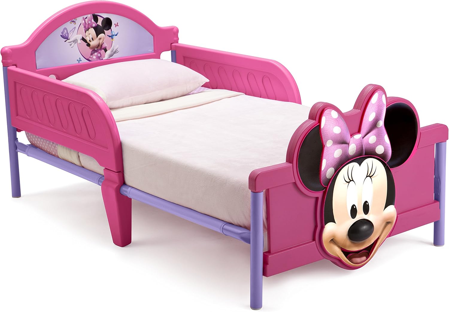 Delta Children 3D-Footboard Toddler Bed with Minnie Mouse Design