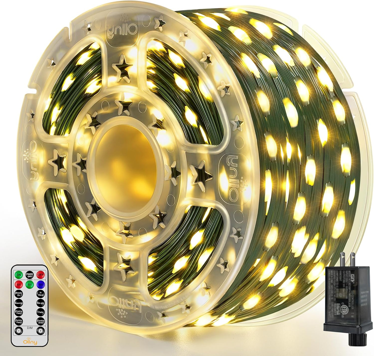Ollny Christmas Lights 800 LED 262 FT Waterproof String Lights
