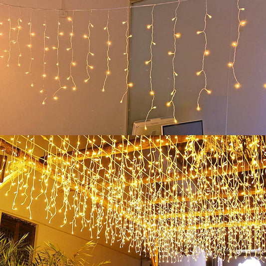 216 LED Curtain Fairy Lights for Festive Decor - JIAMEIYI
