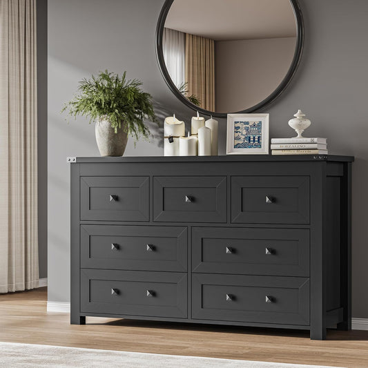 7-Drawer Dresser for Modern Storage in Bedroom or Living Room