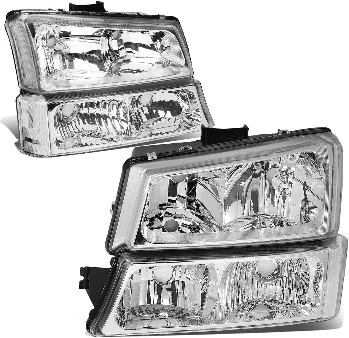 DNA MOTORING Headlight Assembly for 2003-2006 Chevy Models