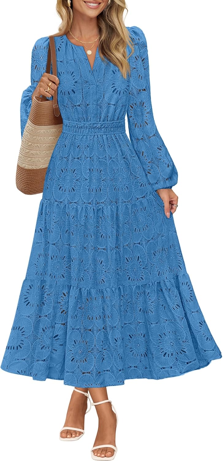 Elegant Women's Floral Maxi Dress with Pockets for Any Occasion