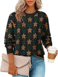 ZESICA Women's Long Sleeve Crewneck Sweater - Comfortable Floral