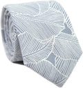 DAZI Men's Floral Print Skinny Tie for Weddings and Dances