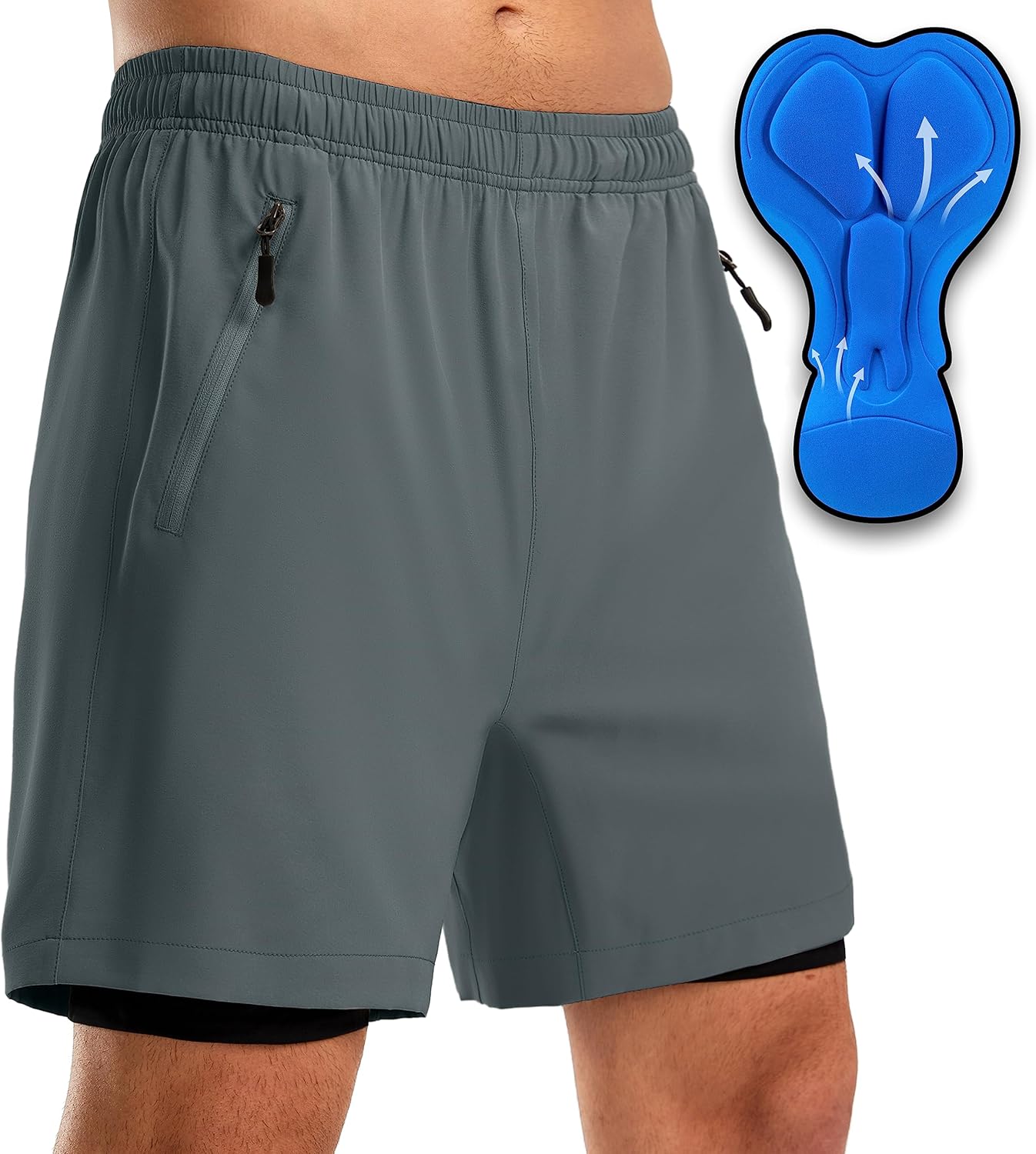 Bikewa Men's Mountain Bike Shorts with 3D Padding for Comfort