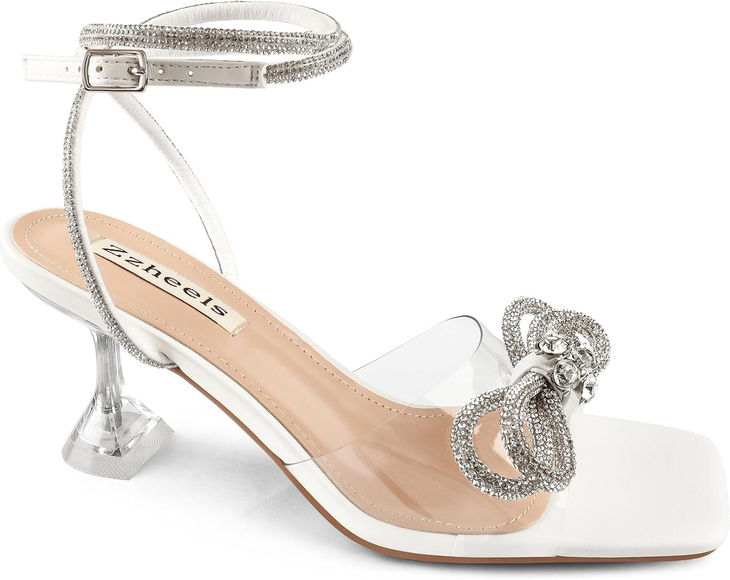 Zzheels Double Bowknots Crystal Sandals for Stylish Occasions