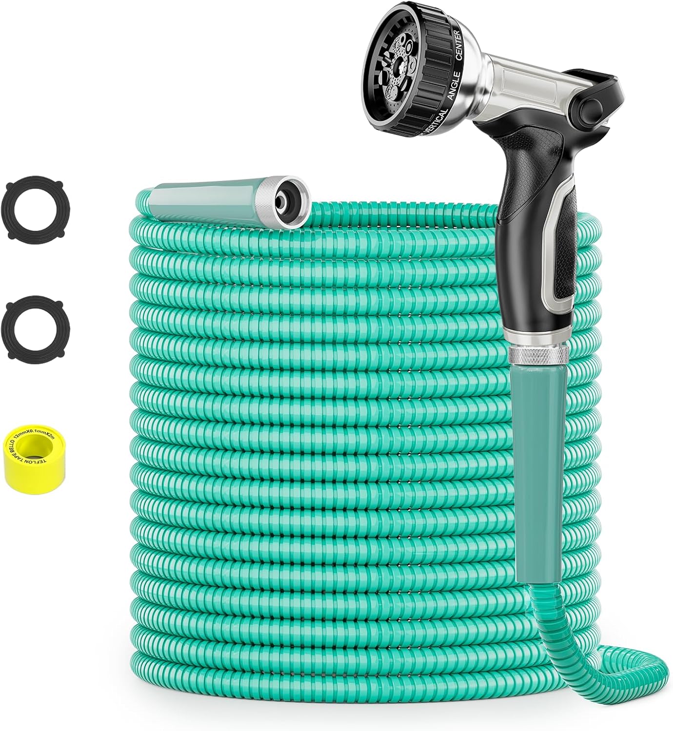 50ft 304 Stainless Steel Garden Hose - Heavy Duty Water Pipe