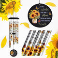 Sunflower Wind Chimes with Heartfelt Message - Gift for Mom