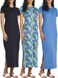 Plus Size Women's Casual Maxi Dresses 3-Pack - Versatile