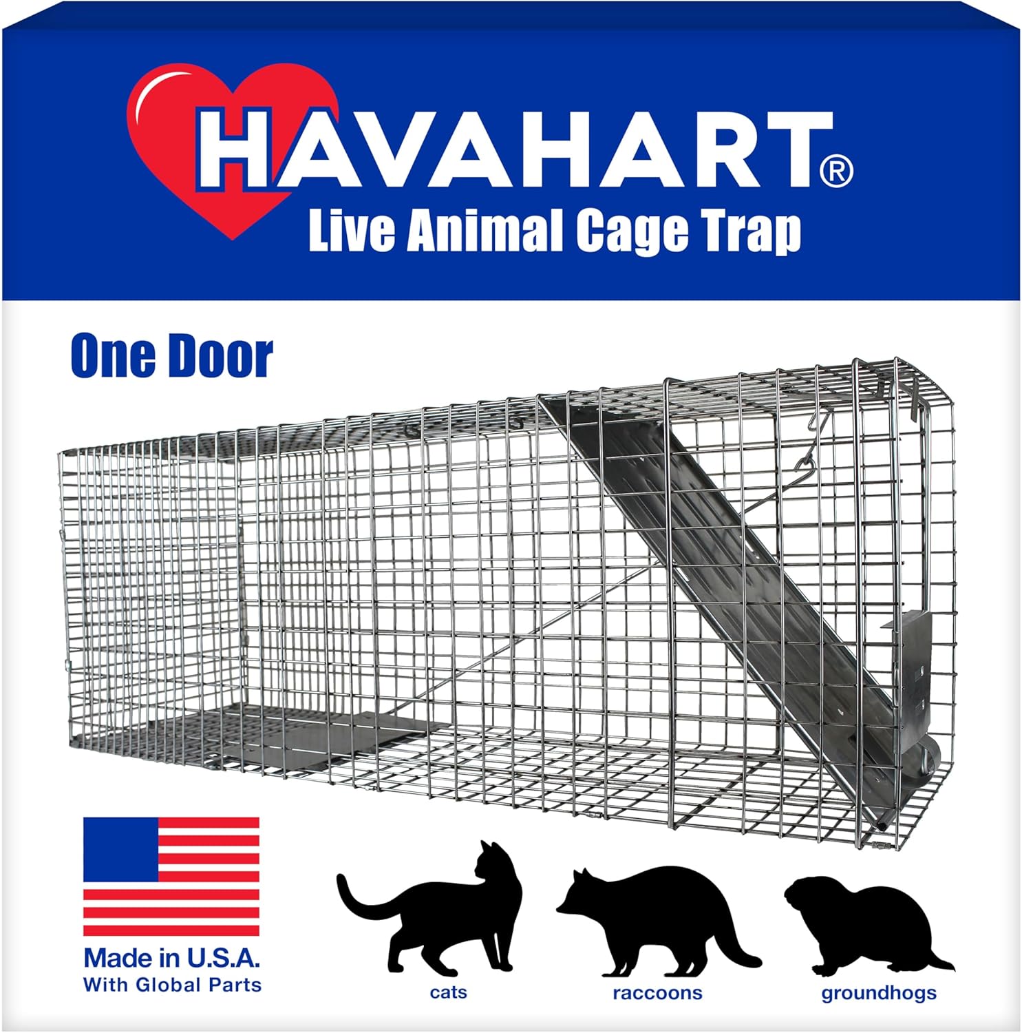 Humane Live Animal Trap for Raccoons, Cats, and More - 1-Door