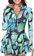 UNIQUEBELLA Rash Guard for Women - UPF50+ Long Sleeve Modest Swimsuit