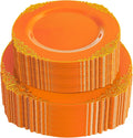 Orange Plastic Plates with Gold Rim - 102PCS Party Plates