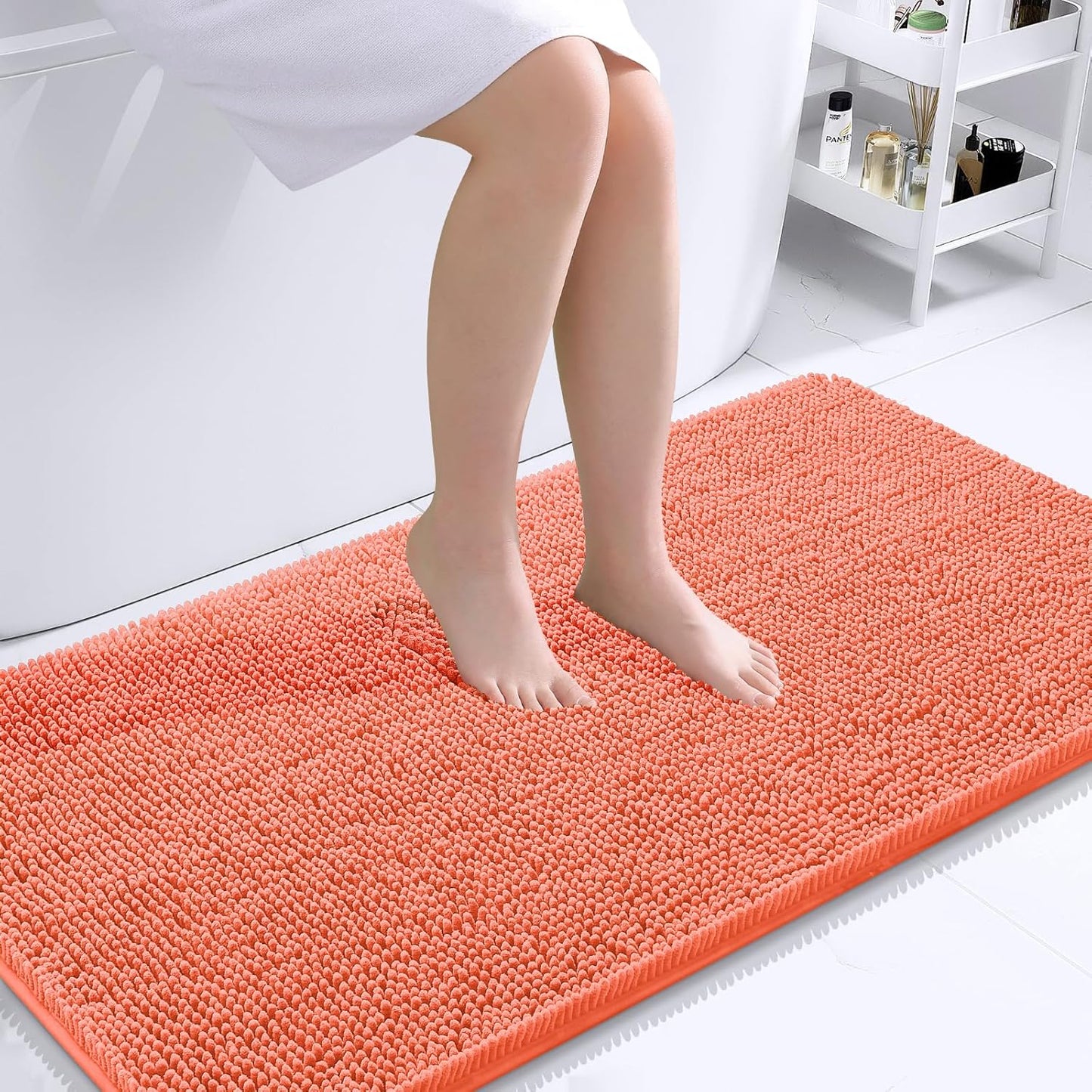 OLANLY Extra Soft Chenille Bath Rugs for Cozy Bathroom Comfort