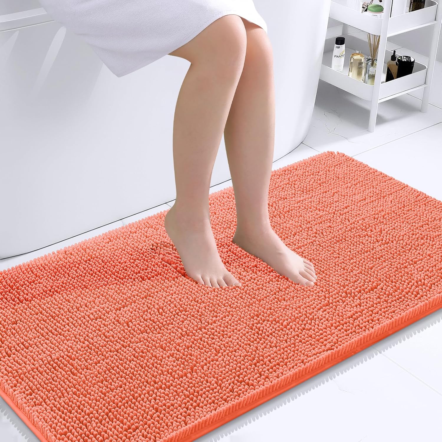 OLANLY Extra Soft Chenille Bath Rugs for Cozy Bathroom Comfort