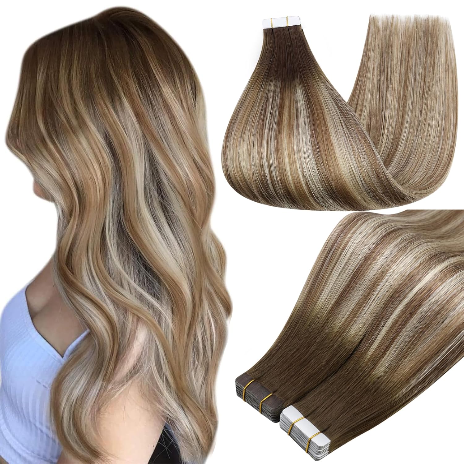 Full Shine Balayage Tape in Hair Extensions for Stunning Looks
