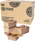 Kraft Take Out Microwavable Food Containers No. 4 - Durable 110 oz