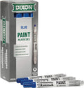 Dixon Industrial Paint Markers Medium Tip Box of 12 - Durable Blue