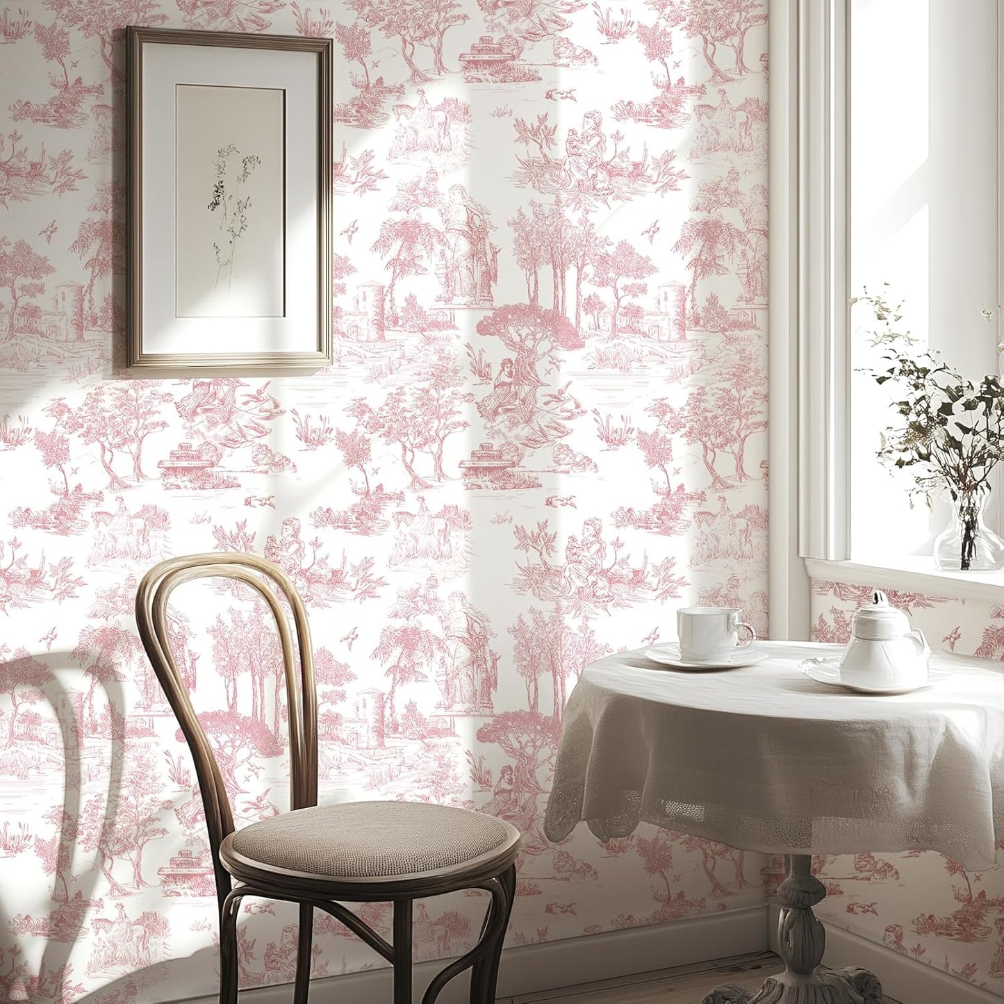 Toile Wallpaper Peel and Stick for Elegant Home Decor