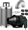 VIVOSUN Smart Air Filtration S4 Kit 4in - Quiet 208 CFM Fan
