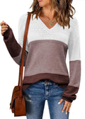 Women's comfortable long sleeve ribbed sweater for everyday wear