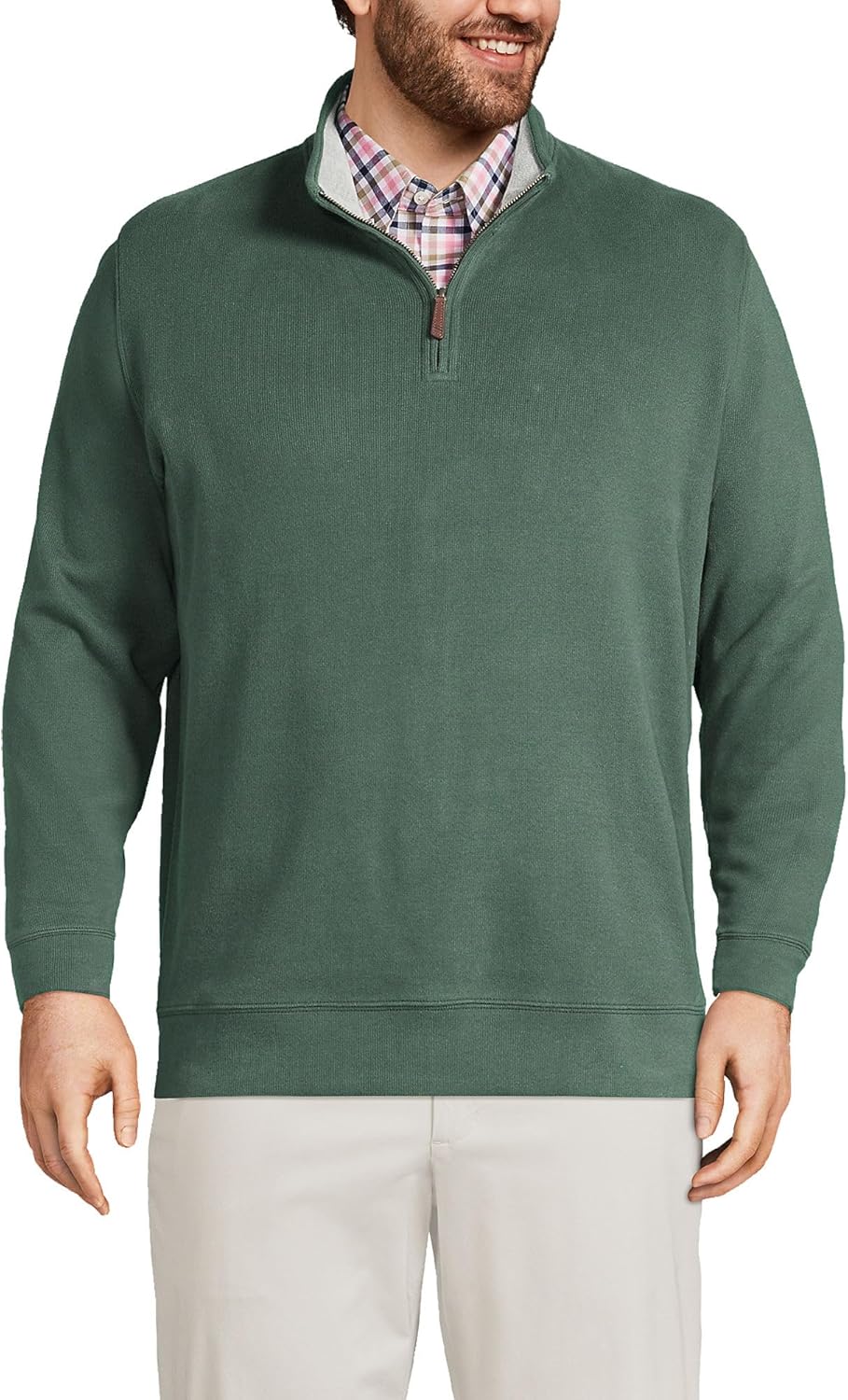Lands' End Bedford Rib Quarter Zip Sweater for All Seasons
