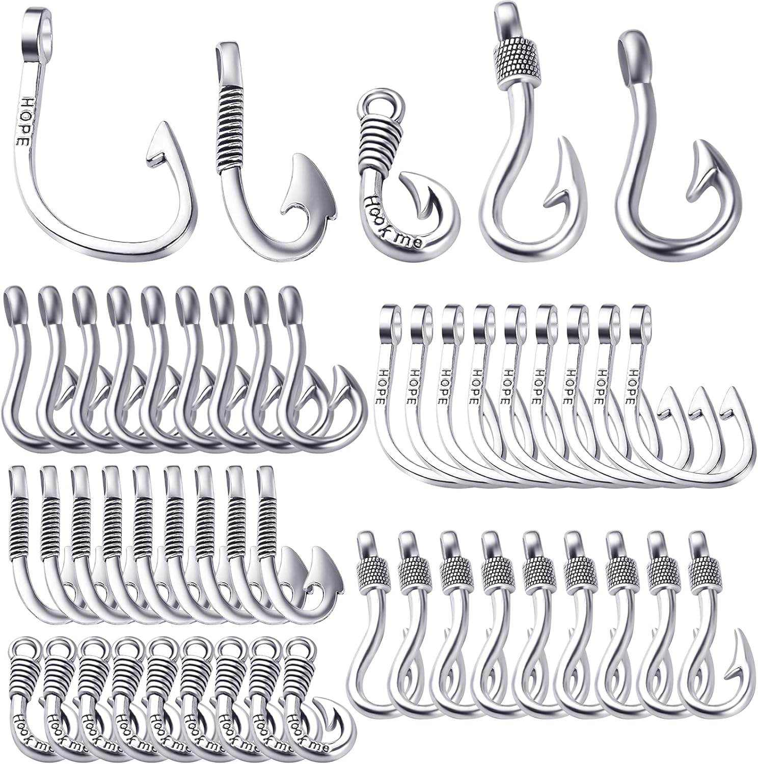 BronaGrand Fish Hook Charms - DIY Jewelry Making Essential
