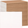 Lined Kraft A5 Notebooks 48 Pack - Bulk Journals for School & Travel