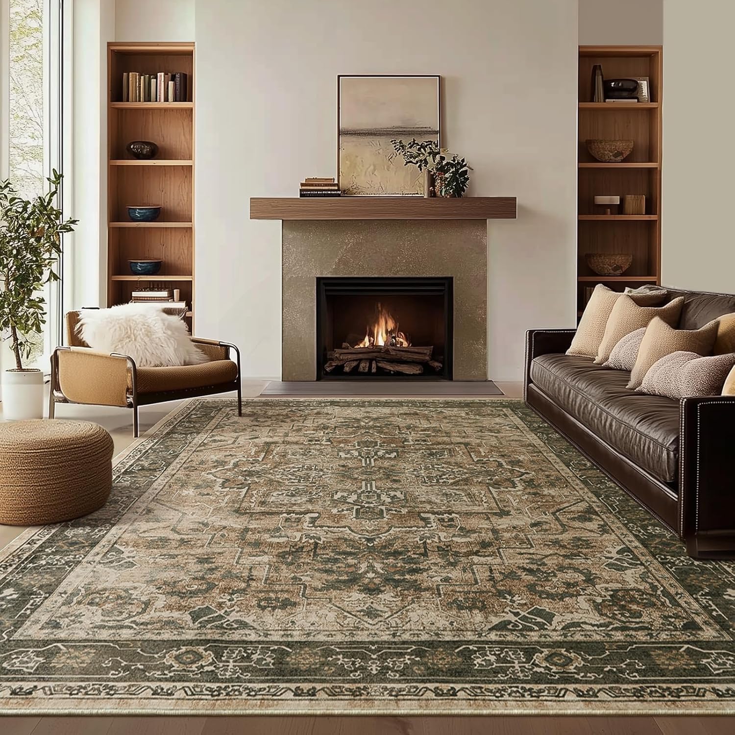 Vintage Distressed 8x10 Rugs for Living Room and Bedroom