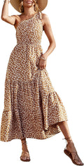 PRETTYGARDEN One Shoulder Floral Maxi Dress - Flowy Summer Staple