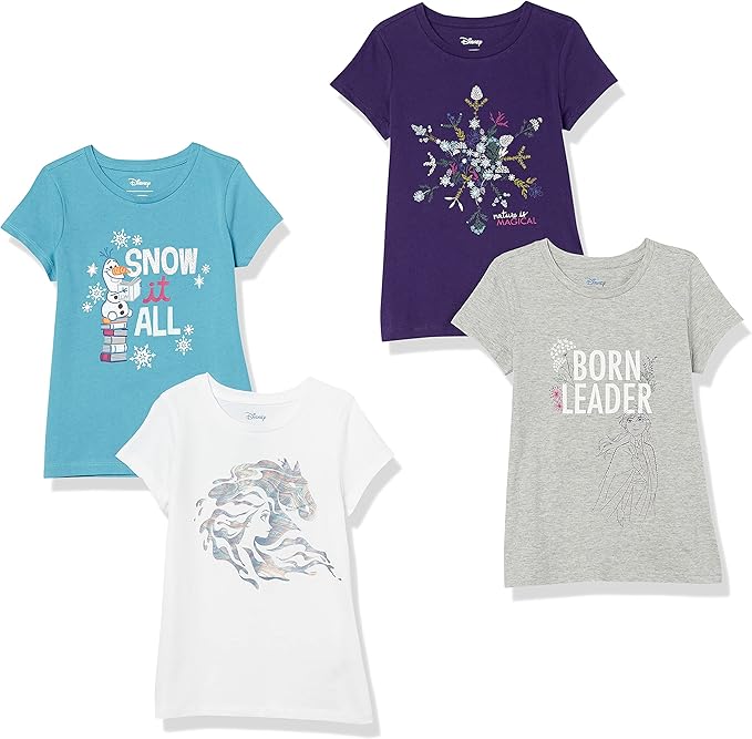 Disney Marvel Star Wars Frozen Princess Girls Short-Sleeve T-Shirts