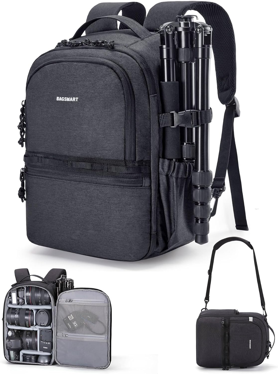 Compact Camera Backpack with iPad Slot by BAGSMART