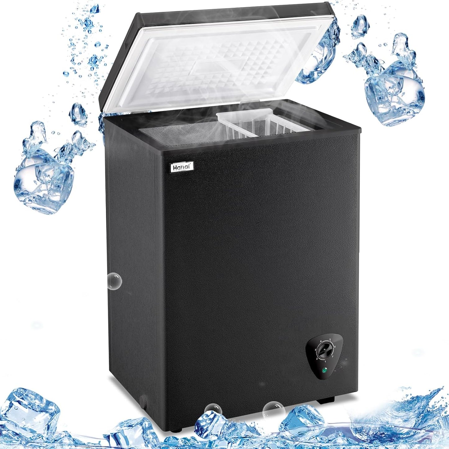 Compact 3.5 Cu.Ft Deep Freezer for Small Spaces and Offices